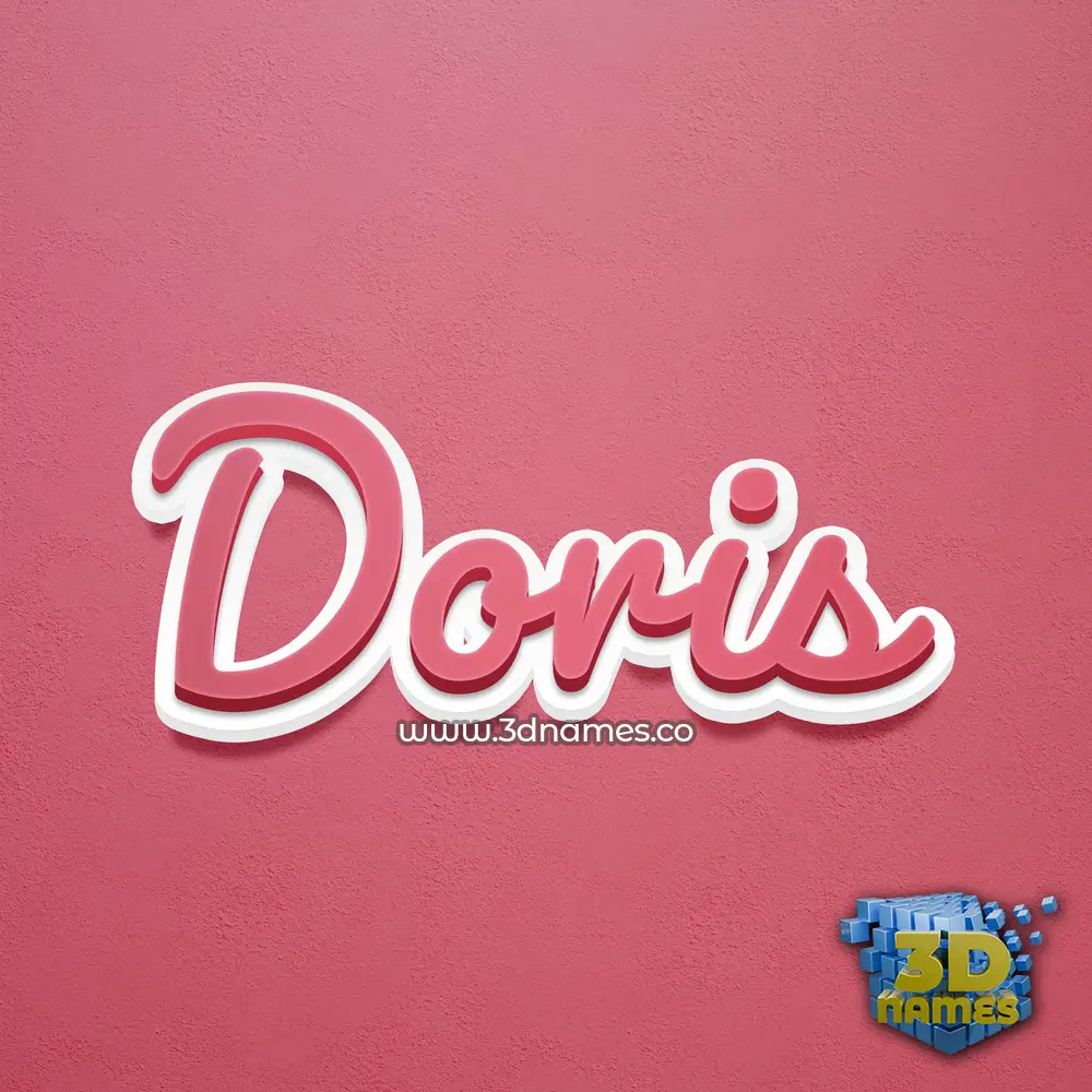 doris in Red Scribble style - 3D name wallpaper