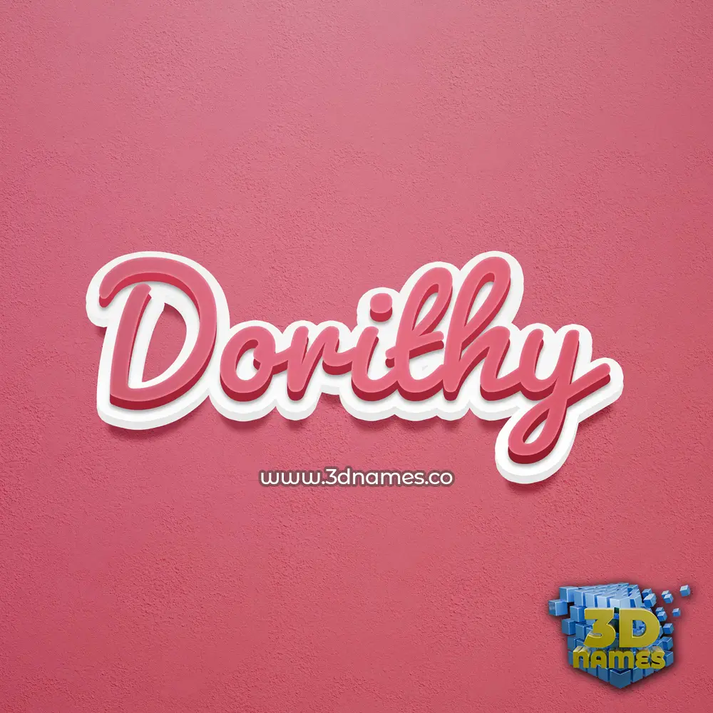 dorithy in Red Scribble style - 3D name wallpaper