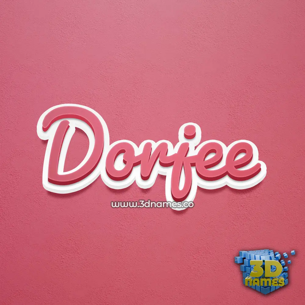 dorjee in Red Scribble style - 3D name wallpaper