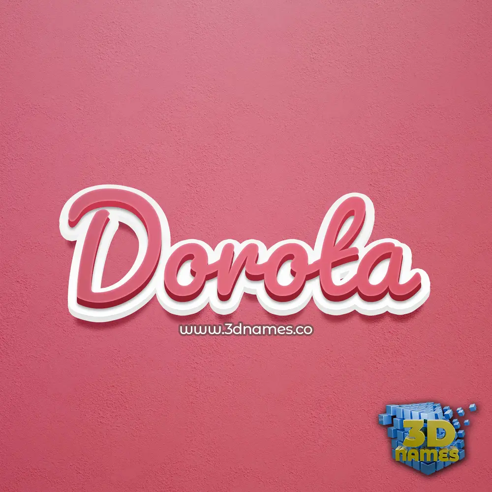 dorota in Red Scribble style - 3D name wallpaper