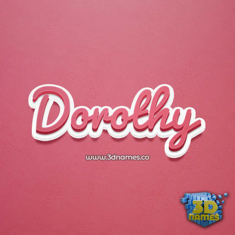 dorothy in Red Scribble style - 3D name wallpaper