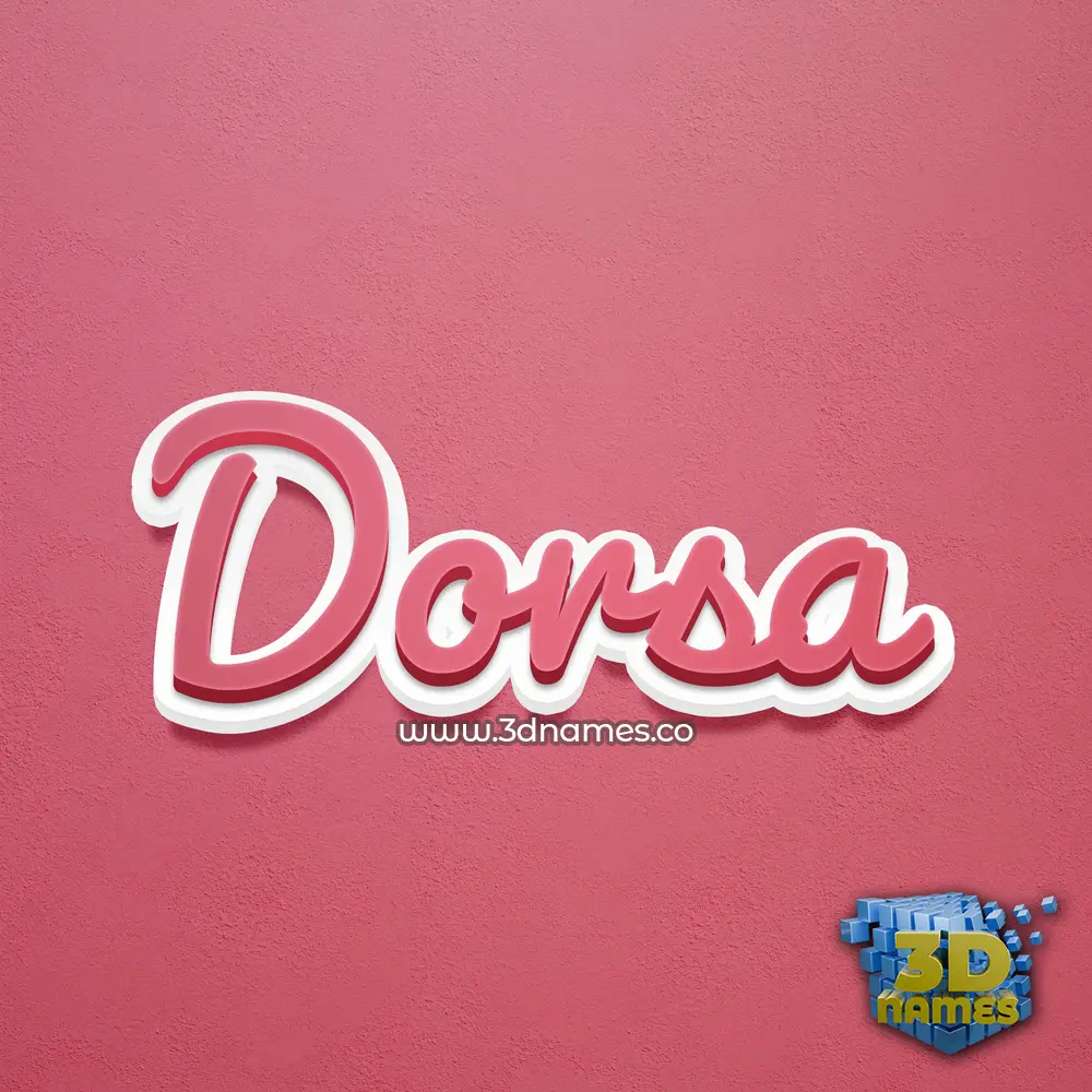dorsa in Red Scribble style - 3D name wallpaper