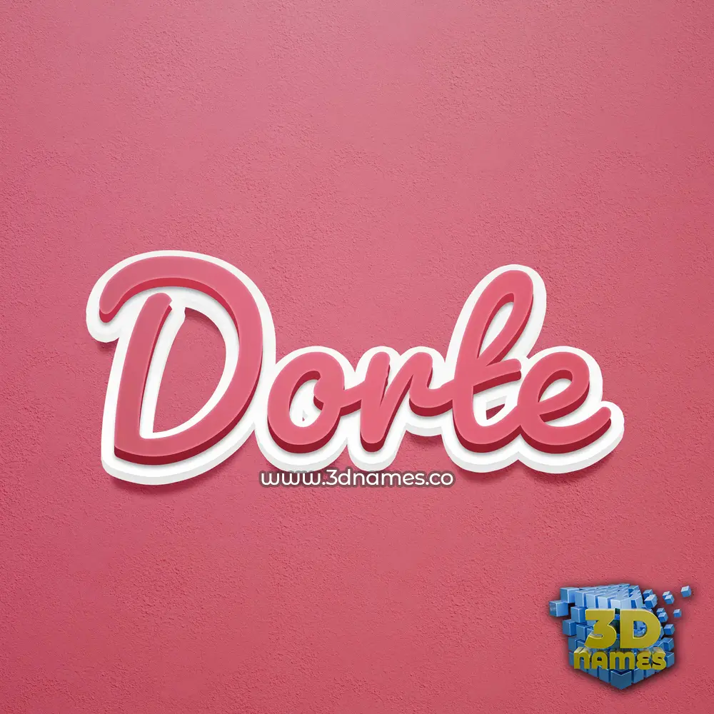 dorte in Red Scribble style - 3D name wallpaper