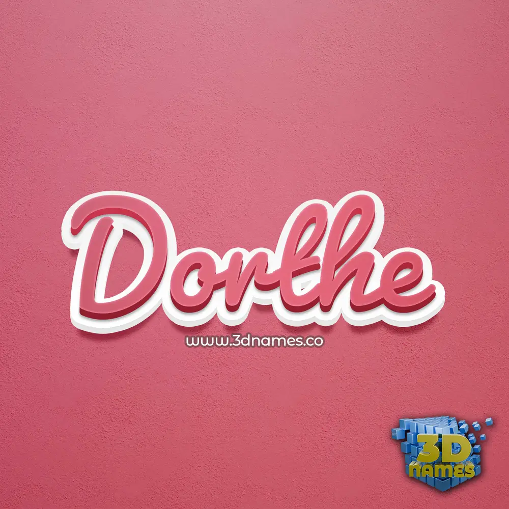 dorthe in Red Scribble style - 3D name wallpaper