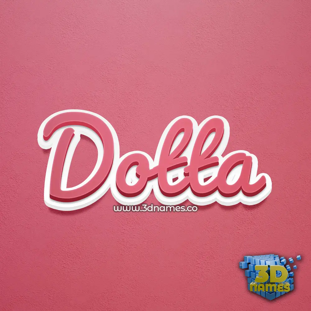 dotta in Red Scribble style - 3D name wallpaper
