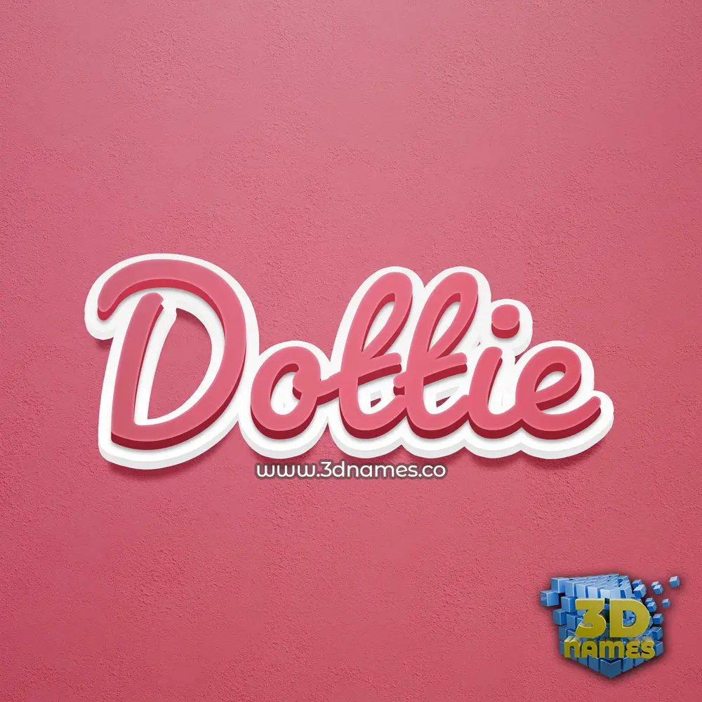 dottie in Red Scribble style - 3D name wallpaper