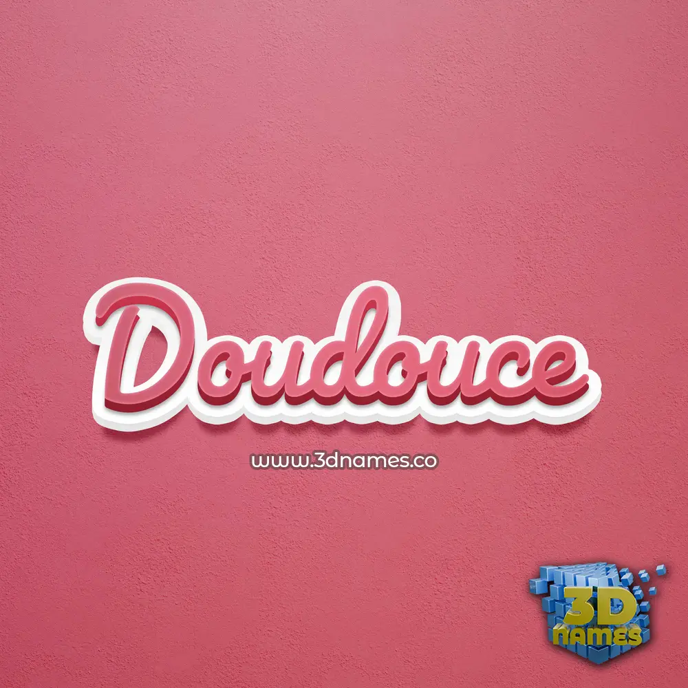 doudouce in Red Scribble style - 3D name wallpaper
