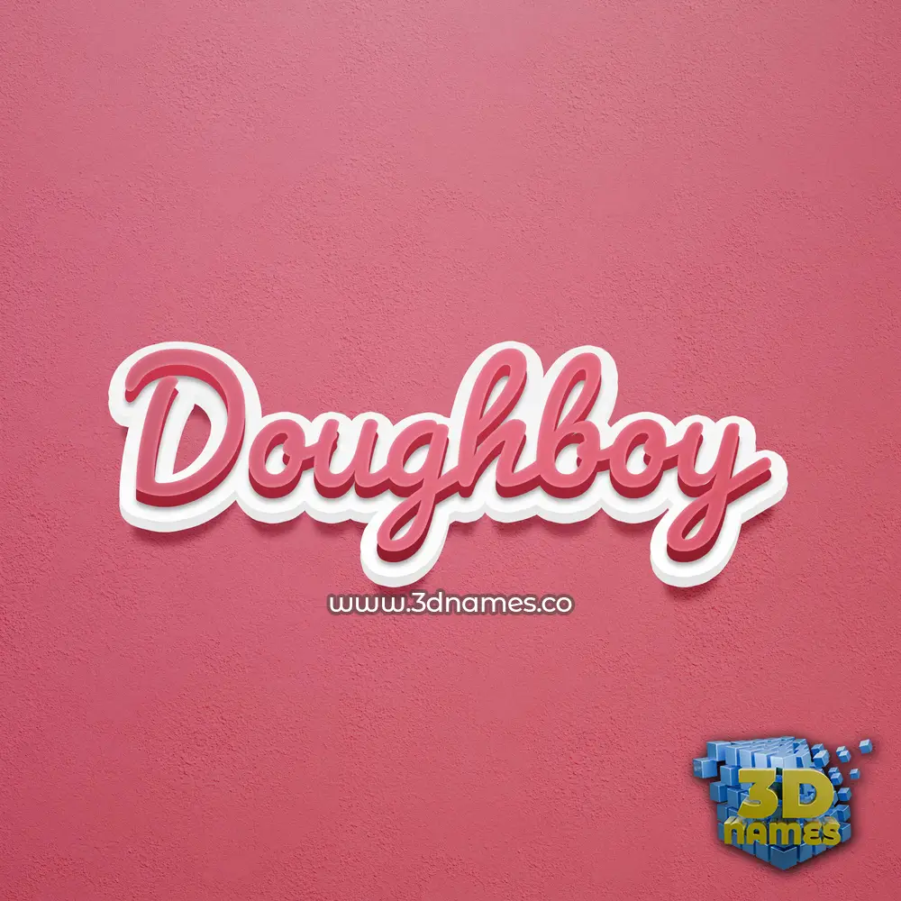 doughboy in Red Scribble style - 3D name wallpaper