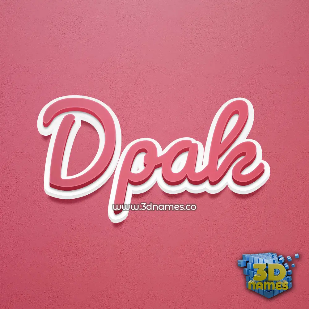 dpak in Red Scribble style - 3D name wallpaper