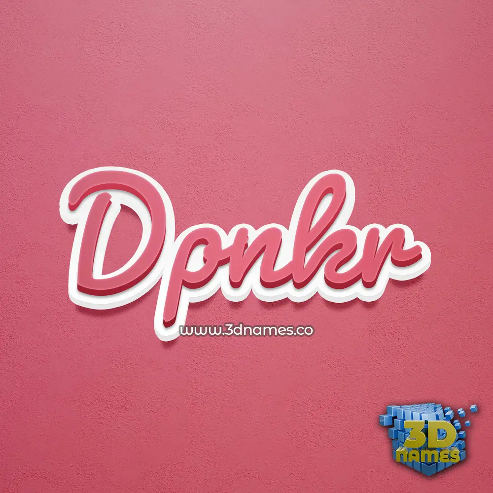 dpnkr in Red Scribble style - 3D name wallpaper