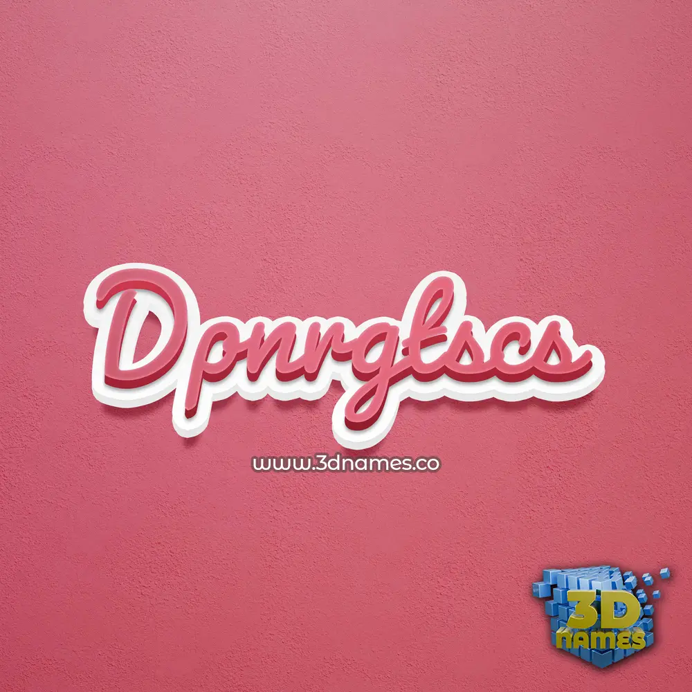 dpnrgtscs in Red Scribble style - 3D name wallpaper