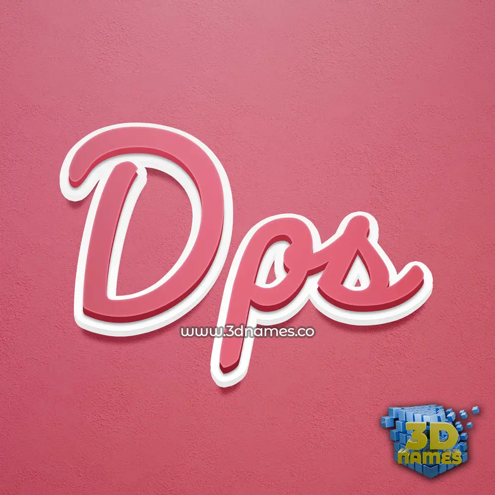dps in Red Scribble style - 3D name wallpaper
