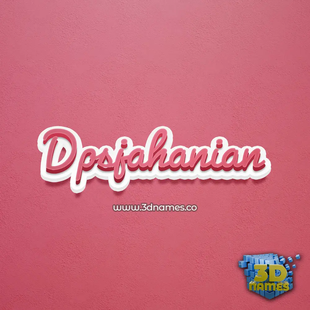 dpsjahanian in Red Scribble style - 3D name wallpaper