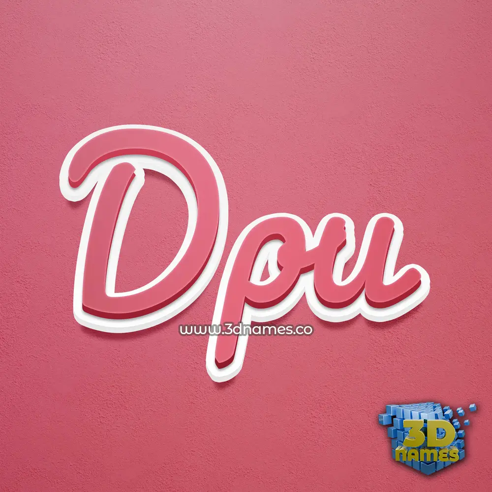 dpu in Red Scribble style - 3D name wallpaper