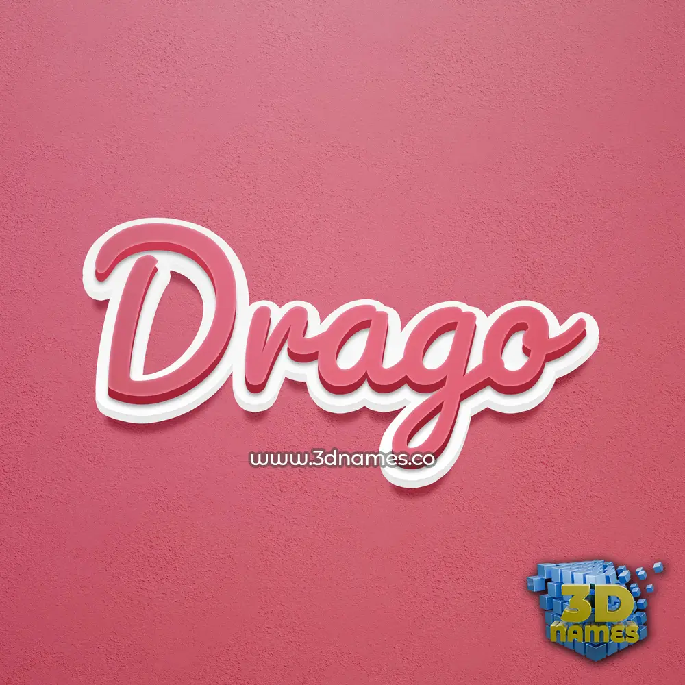 drago in Red Scribble style - 3D name wallpaper