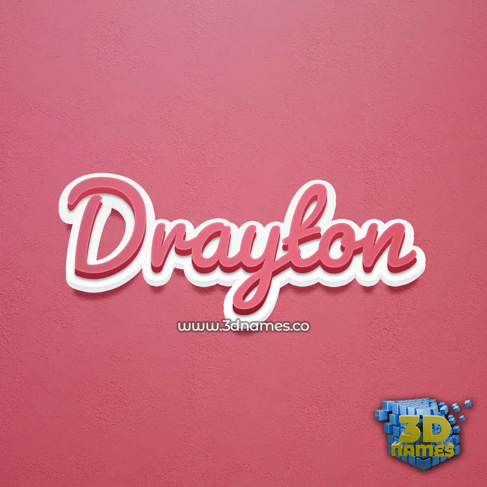 drayton in Red Scribble style - 3D name wallpaper