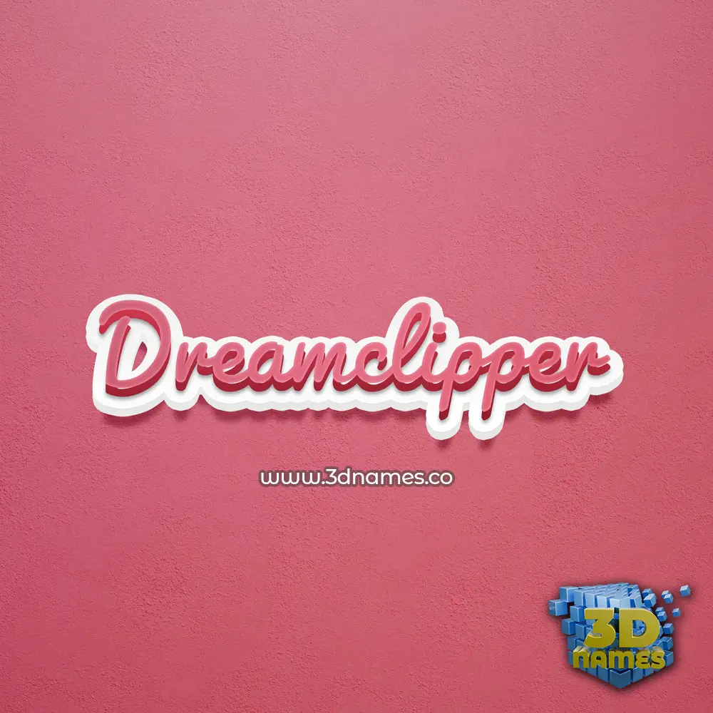dreamclipper in Red Scribble style - 3D name wallpaper