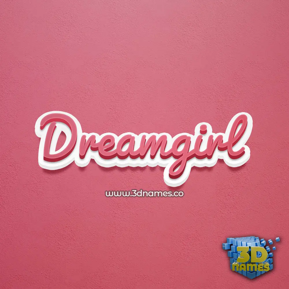 dreamgirl in Red Scribble style - 3D name wallpaper