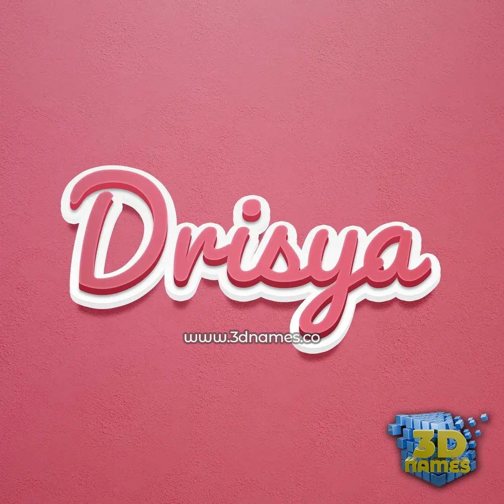 drisya in Red Scribble style - 3D name wallpaper