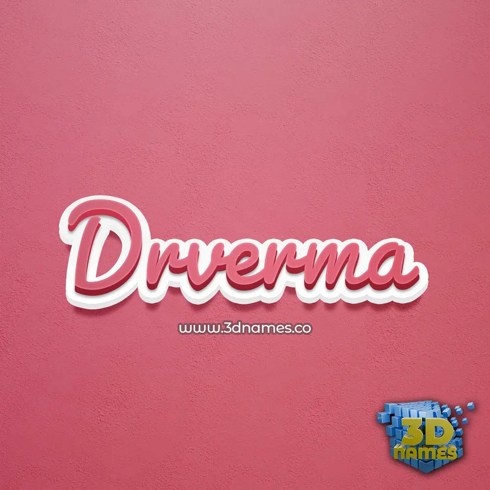 drverma in Red Scribble style - 3D name wallpaper