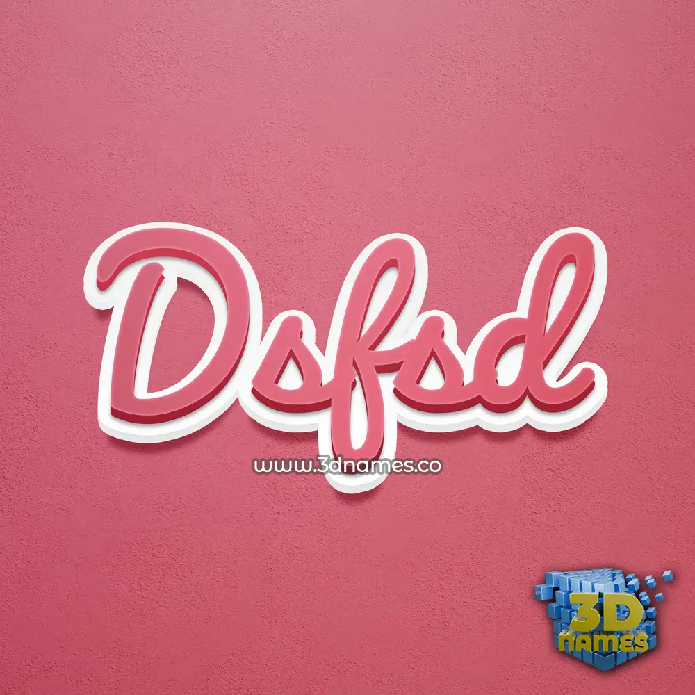 dsfsd in Red Scribble style - 3D name wallpaper