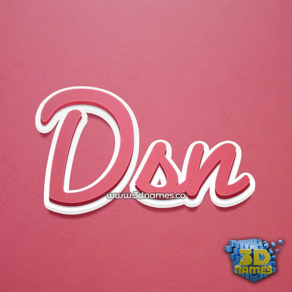 dsn in Red Scribble style - 3D name wallpaper
