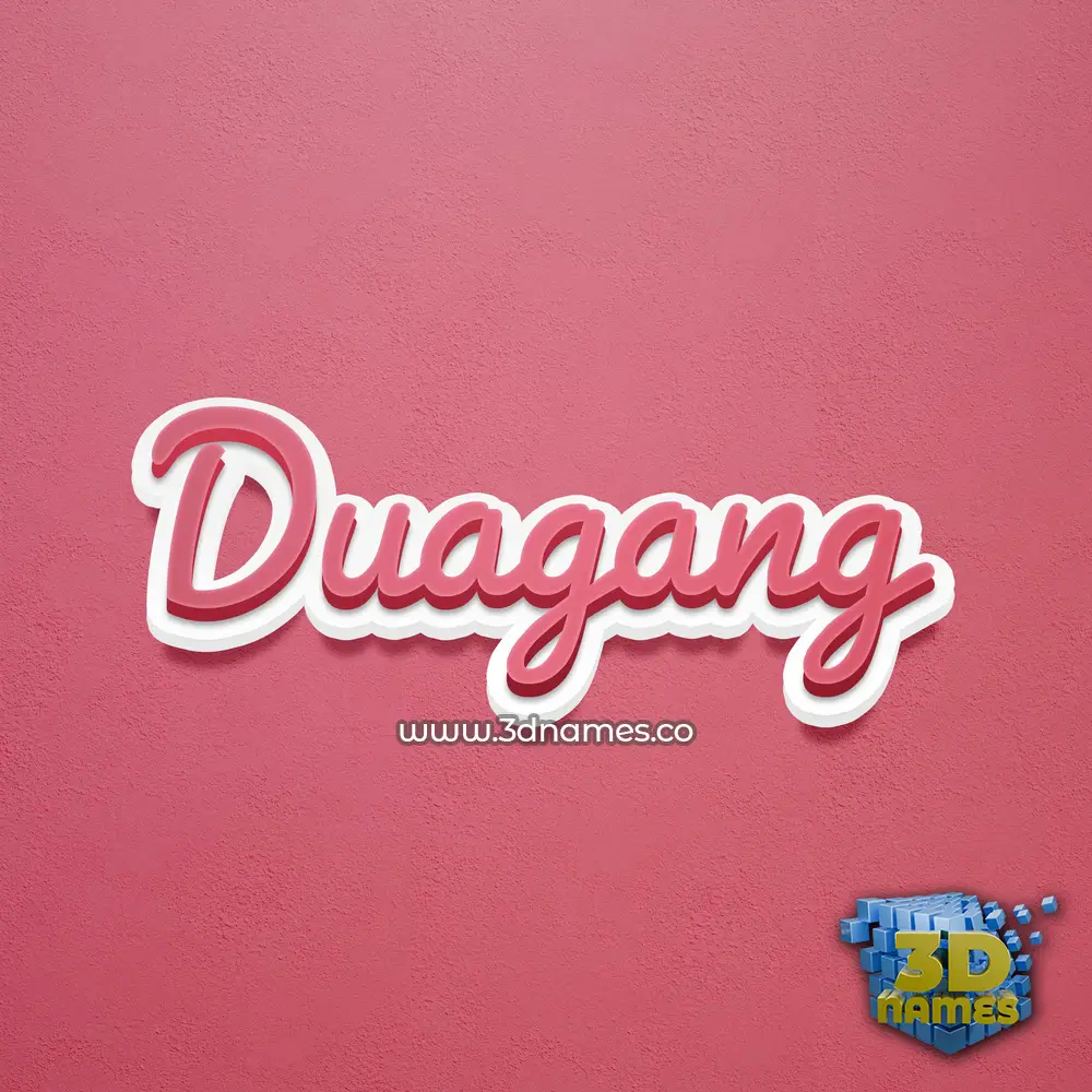 duagang in Red Scribble style - 3D name wallpaper