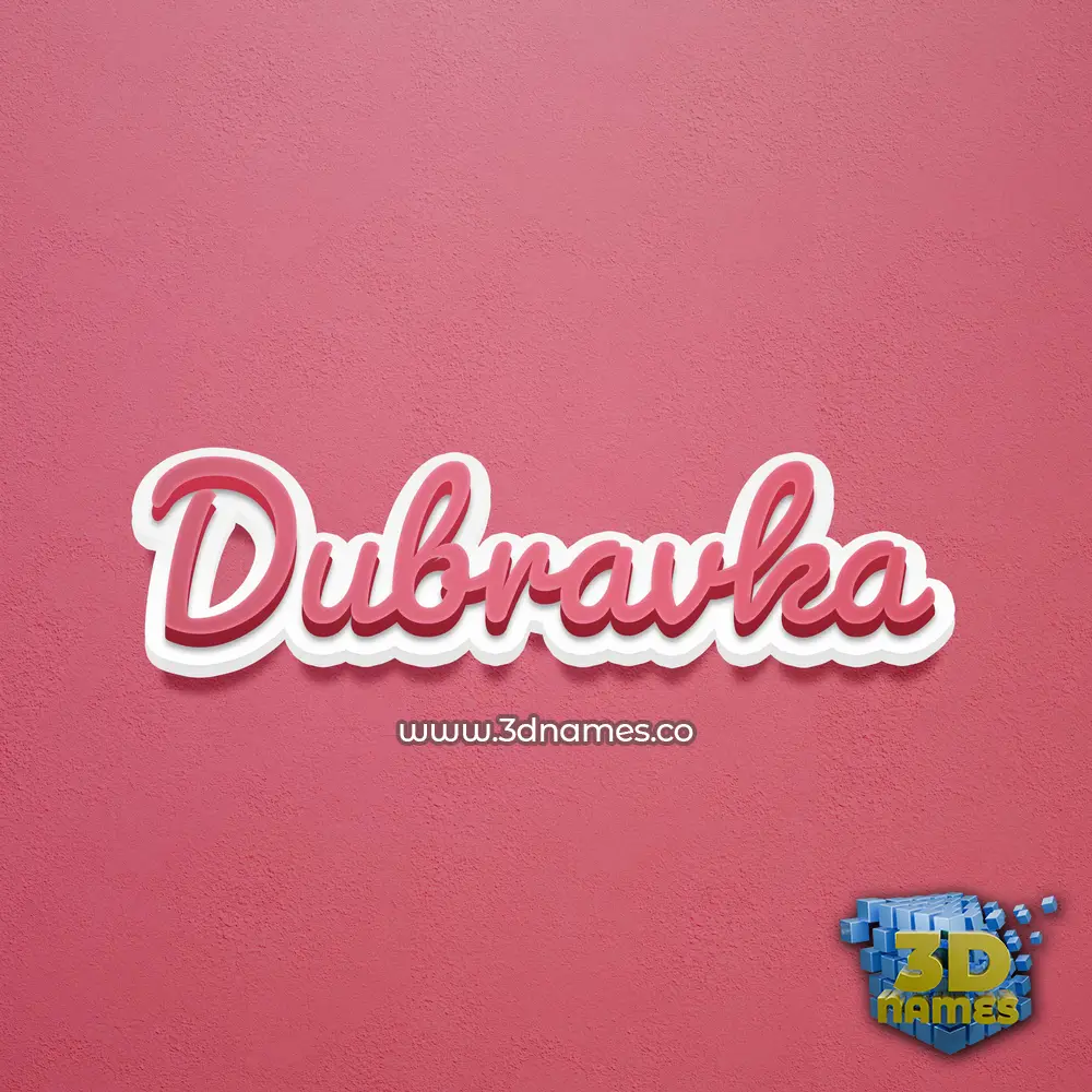 dubravka in Red Scribble style - 3D name wallpaper