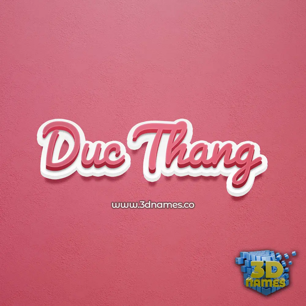 duc thang in Red Scribble style - 3D name wallpaper
