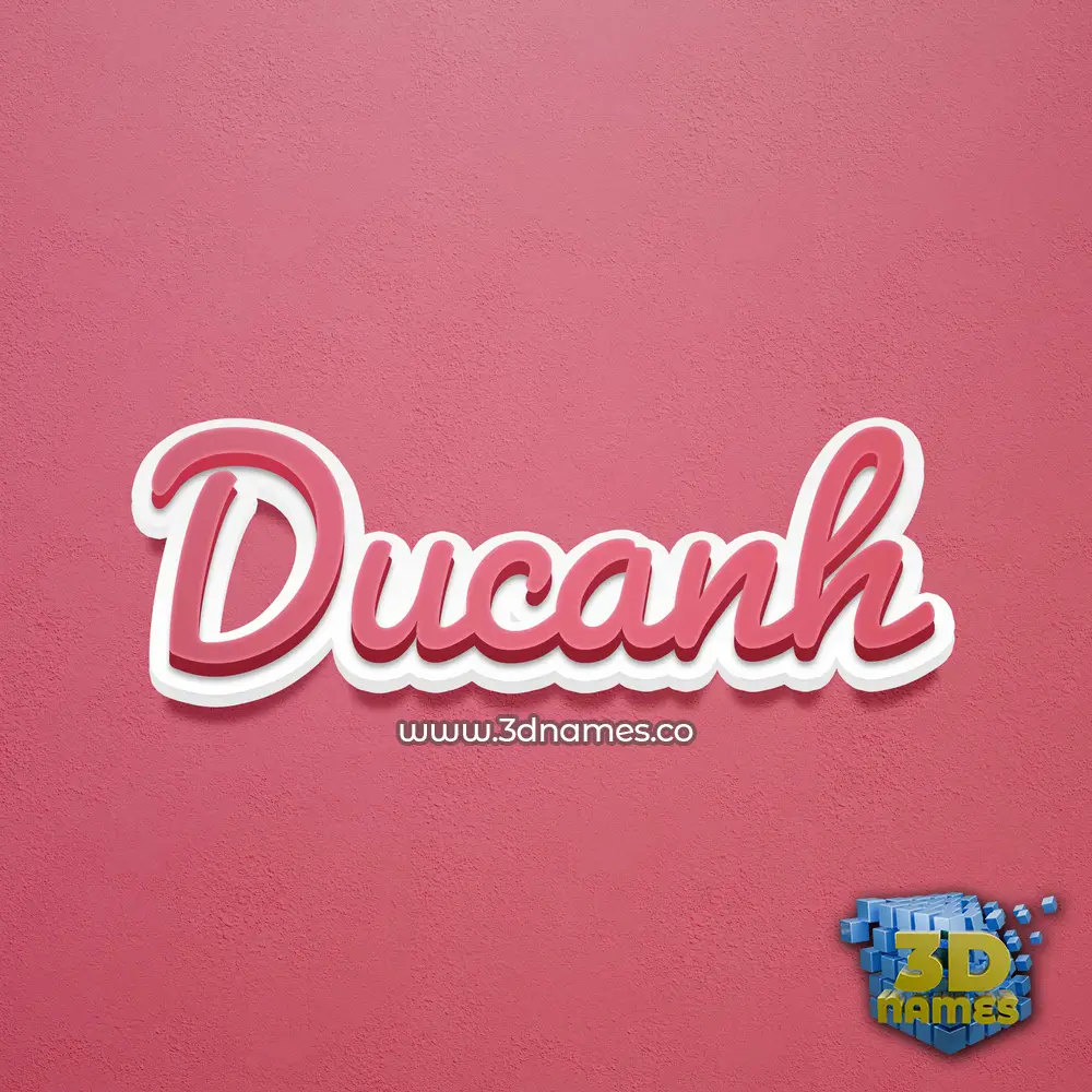 ducanh in Red Scribble style - 3D name wallpaper