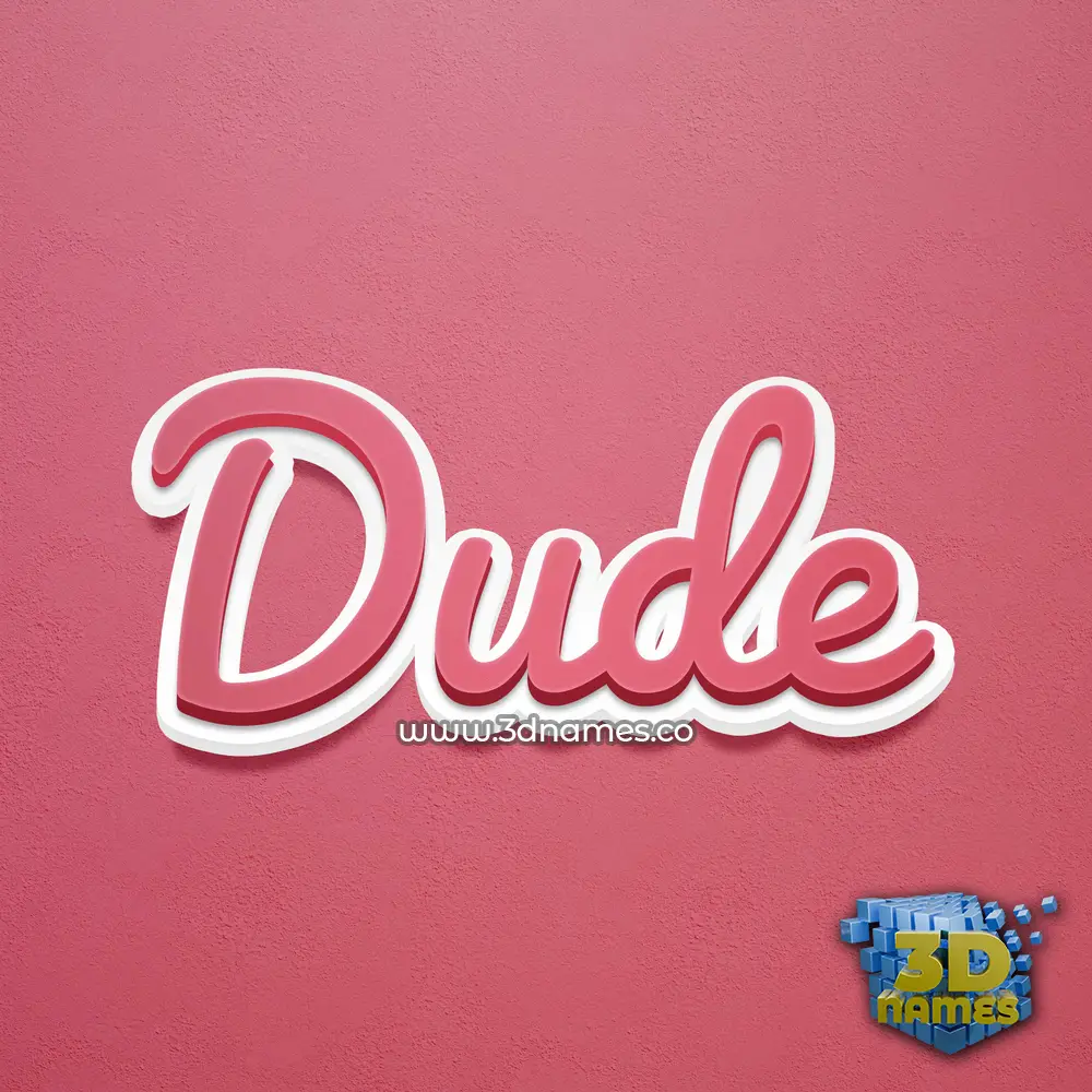 dude in Red Scribble style - 3D name wallpaper