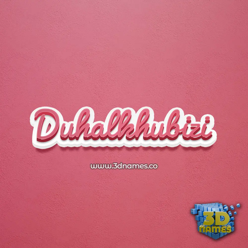 duhalkhubizi in Red Scribble style - 3D name wallpaper