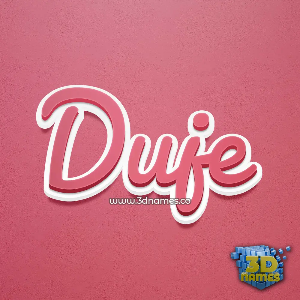 duje in Red Scribble style - 3D name wallpaper
