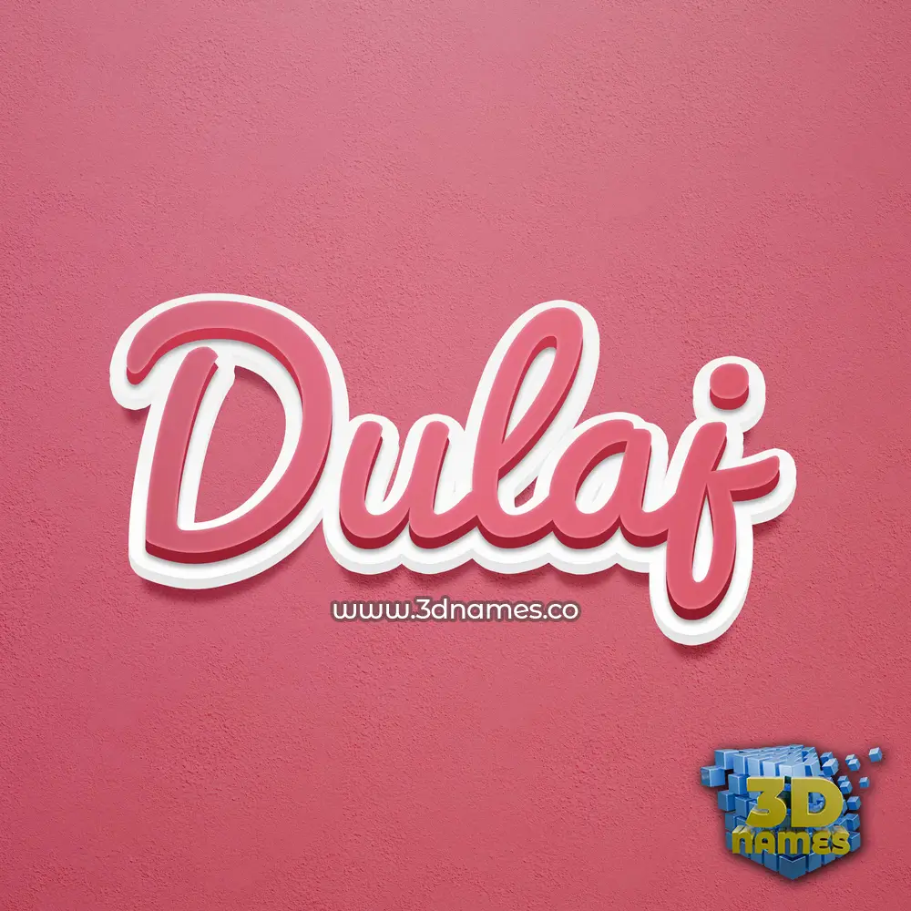 dulaj in Red Scribble style - 3D name wallpaper