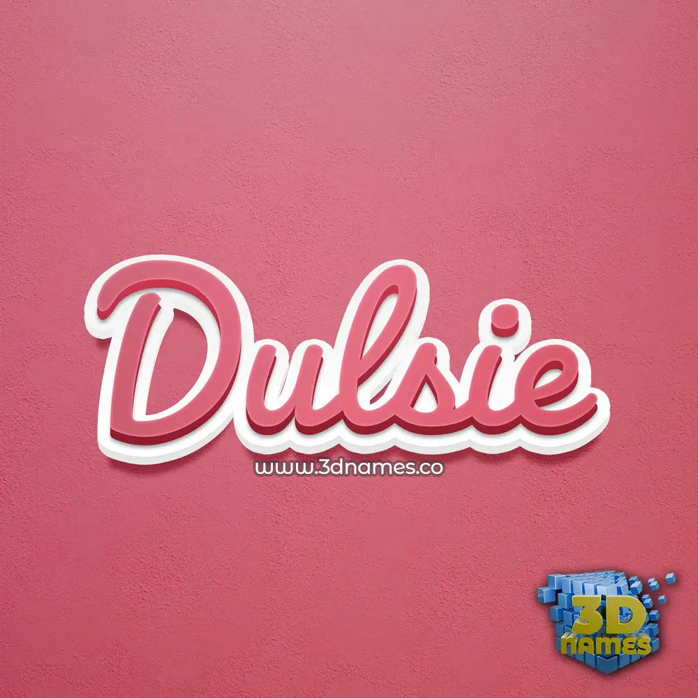 dulsie in Red Scribble style - 3D name wallpaper