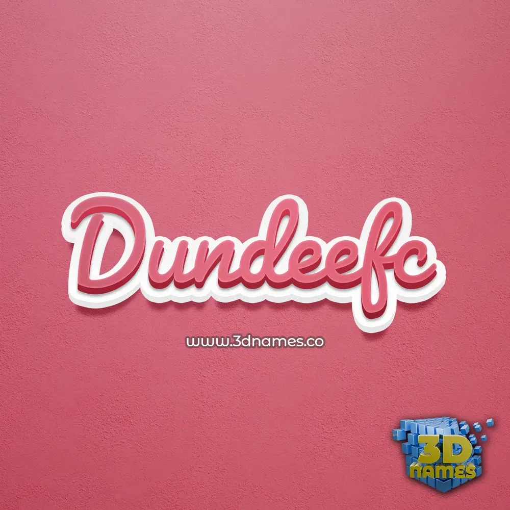 dundeefc in Red Scribble style - 3D name wallpaper