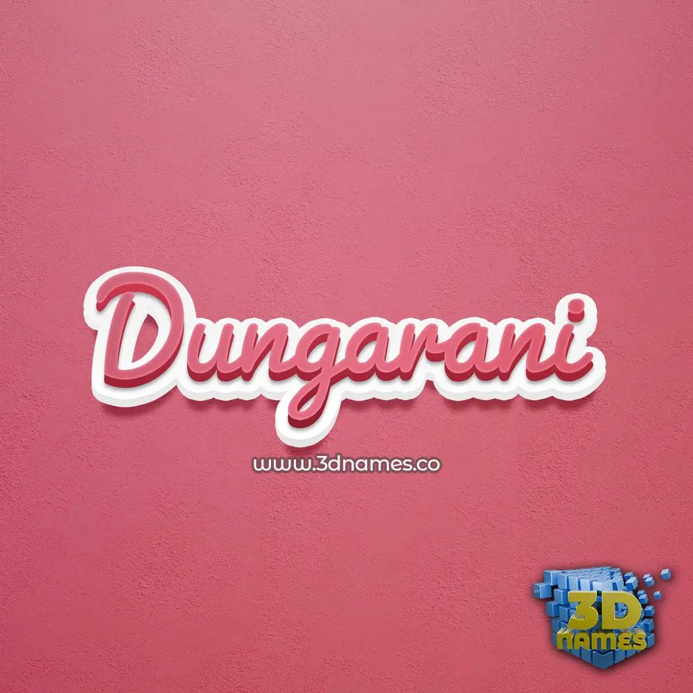 dungarani in Red Scribble style - 3D name wallpaper