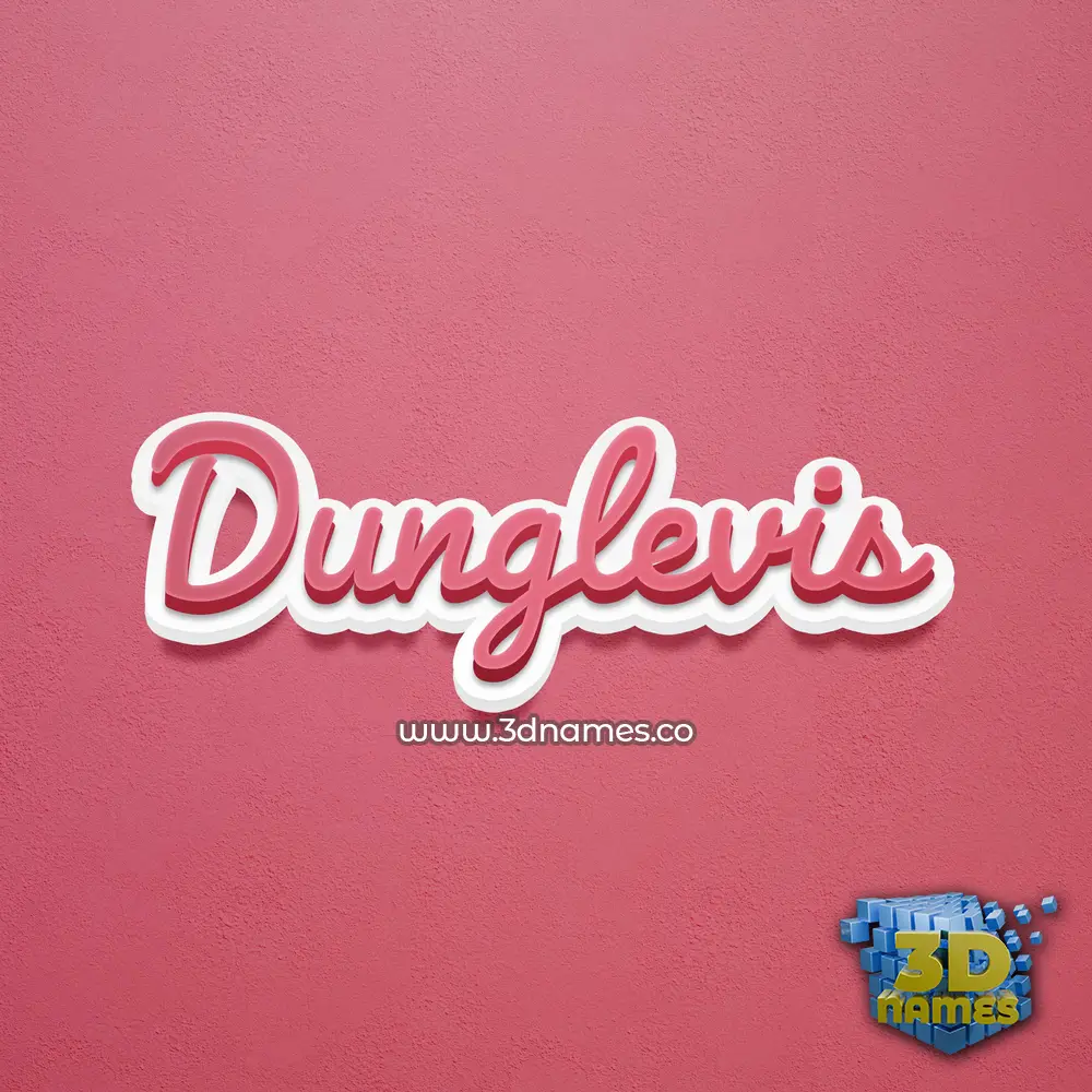 dunglevis in Red Scribble style - 3D name wallpaper