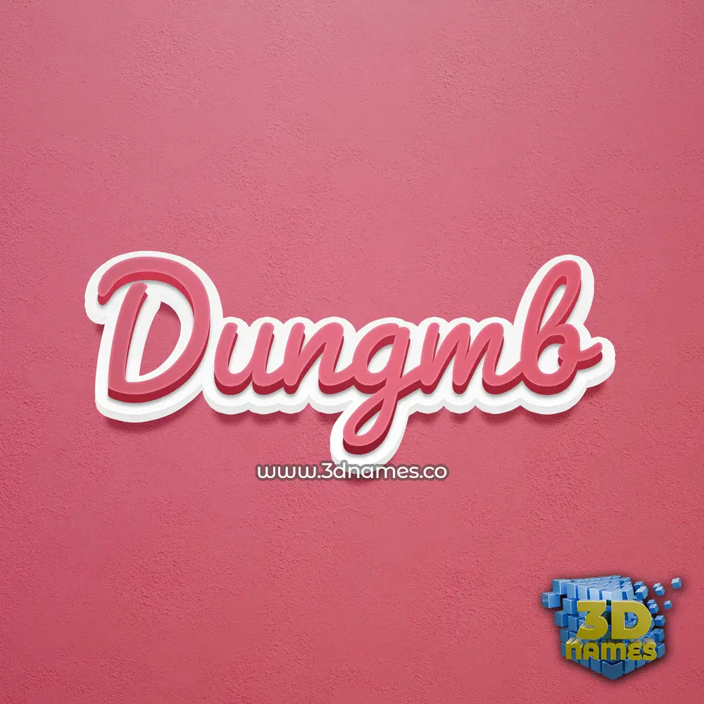dungmb in Red Scribble style - 3D name wallpaper