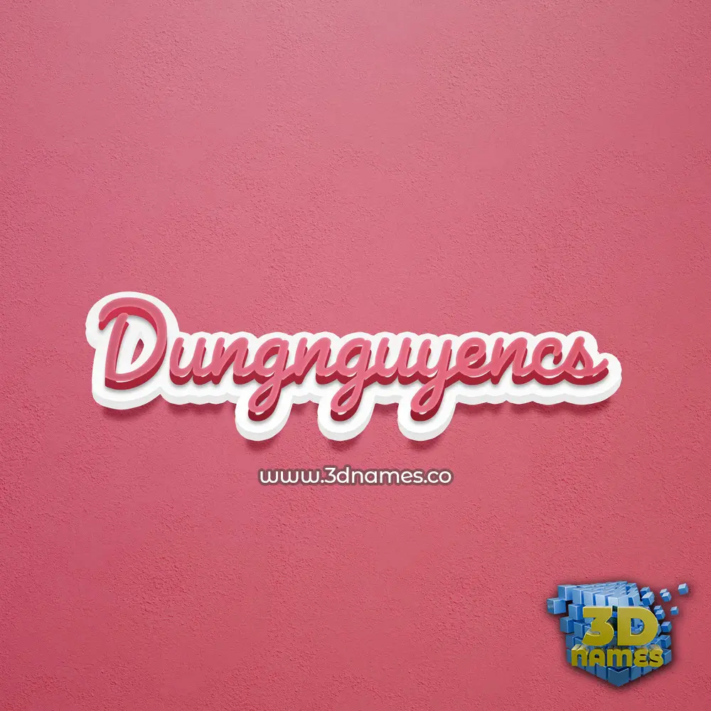 dungnguyencs in Red Scribble style - 3D name wallpaper