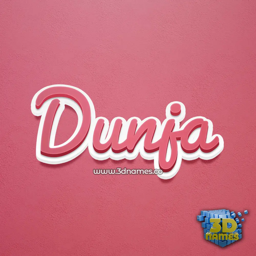 dunja in Red Scribble style - 3D name wallpaper