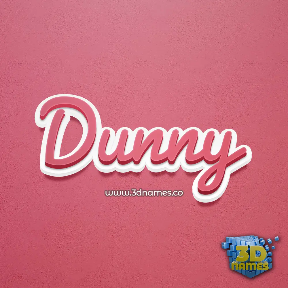 dunny in Red Scribble style - 3D name wallpaper