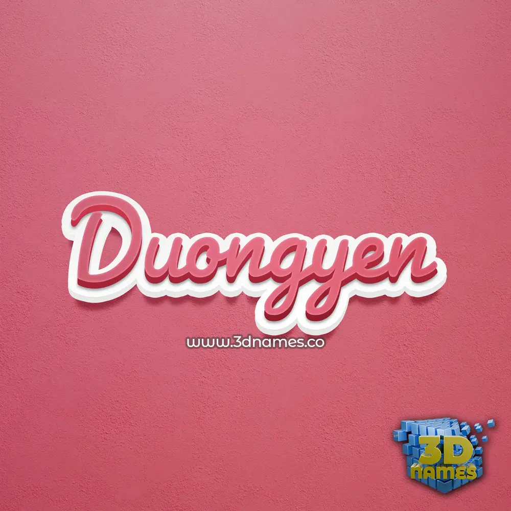 duongyen in Red Scribble style - 3D name wallpaper