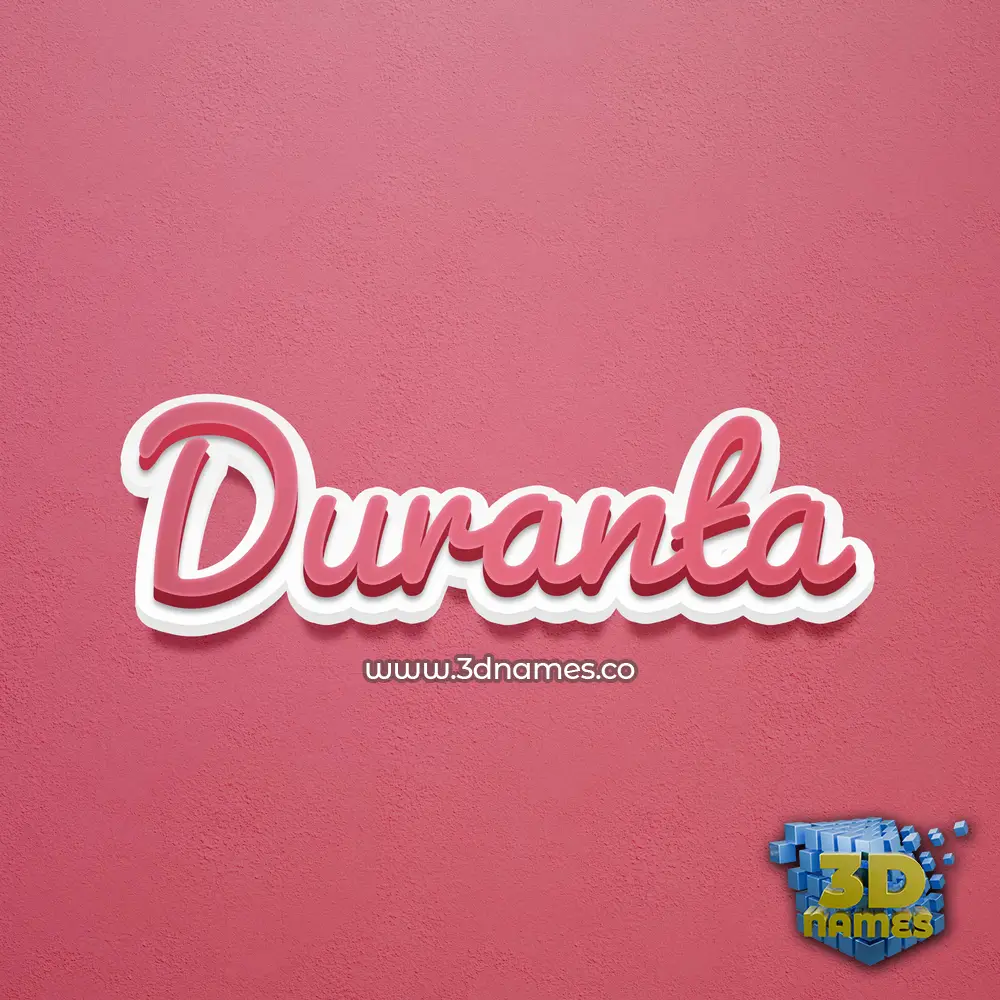 duranta in Red Scribble style - 3D name wallpaper