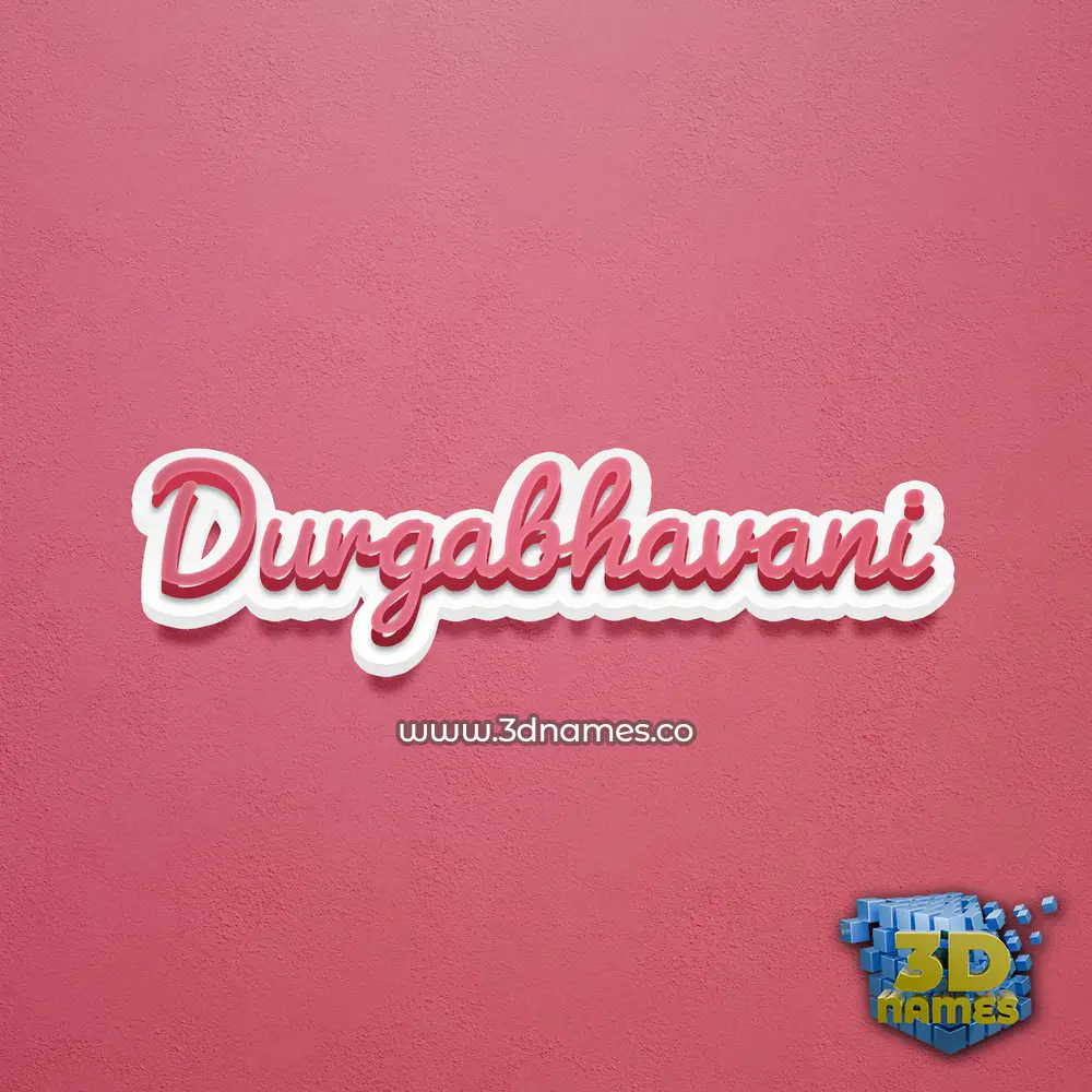 durgabhavani in Red Scribble style - 3D name wallpaper