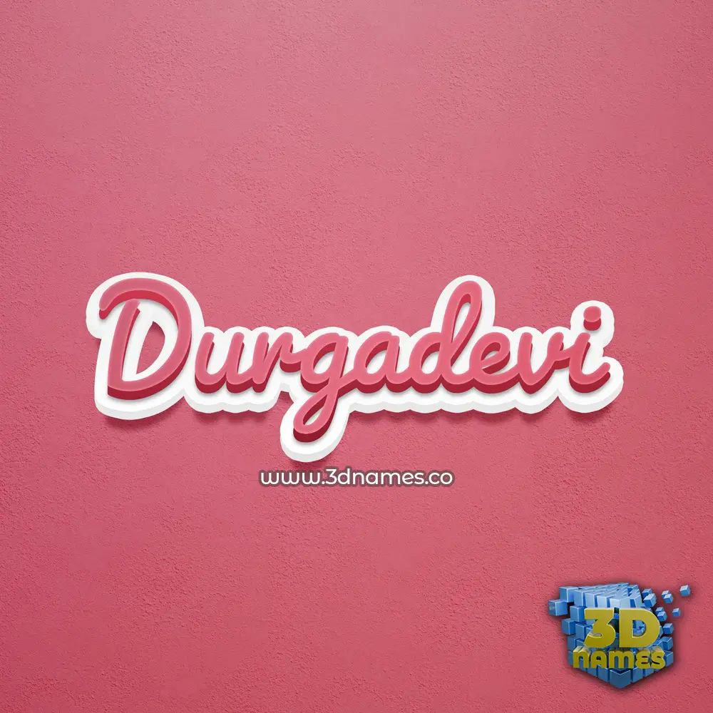 durgadevi in Red Scribble style - 3D name wallpaper