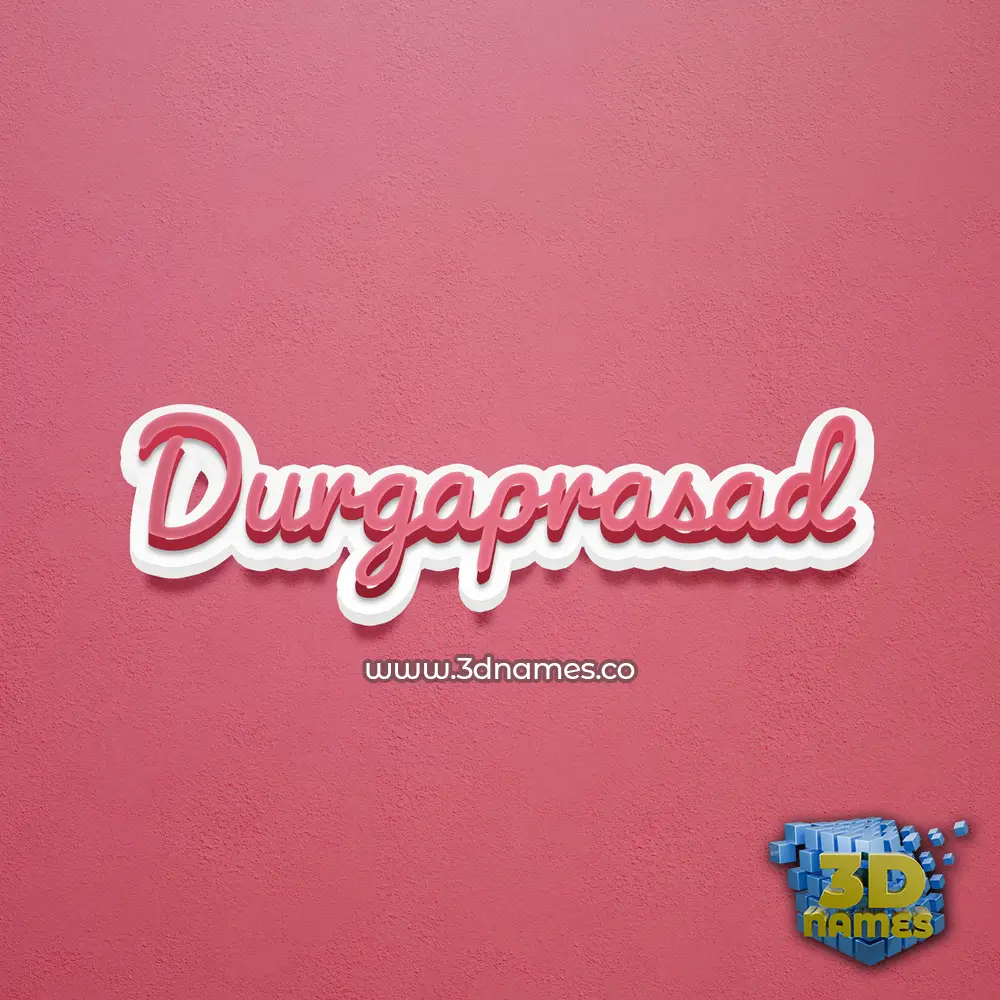 durgaprasad in Red Scribble style - 3D name wallpaper