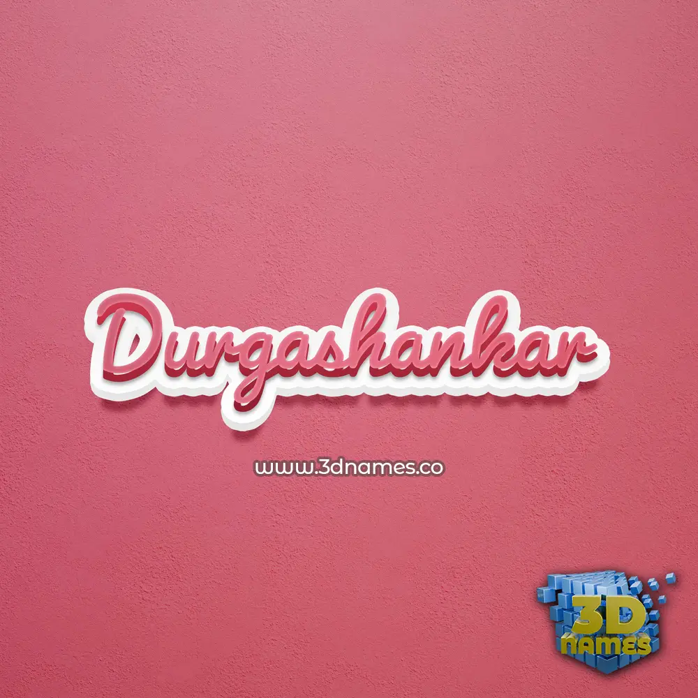 durgashankar in Red Scribble style - 3D name wallpaper