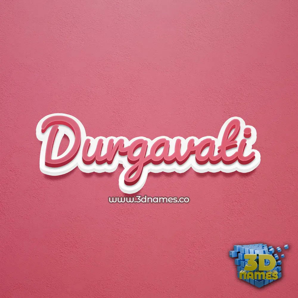 durgavati in Red Scribble style - 3D name wallpaper