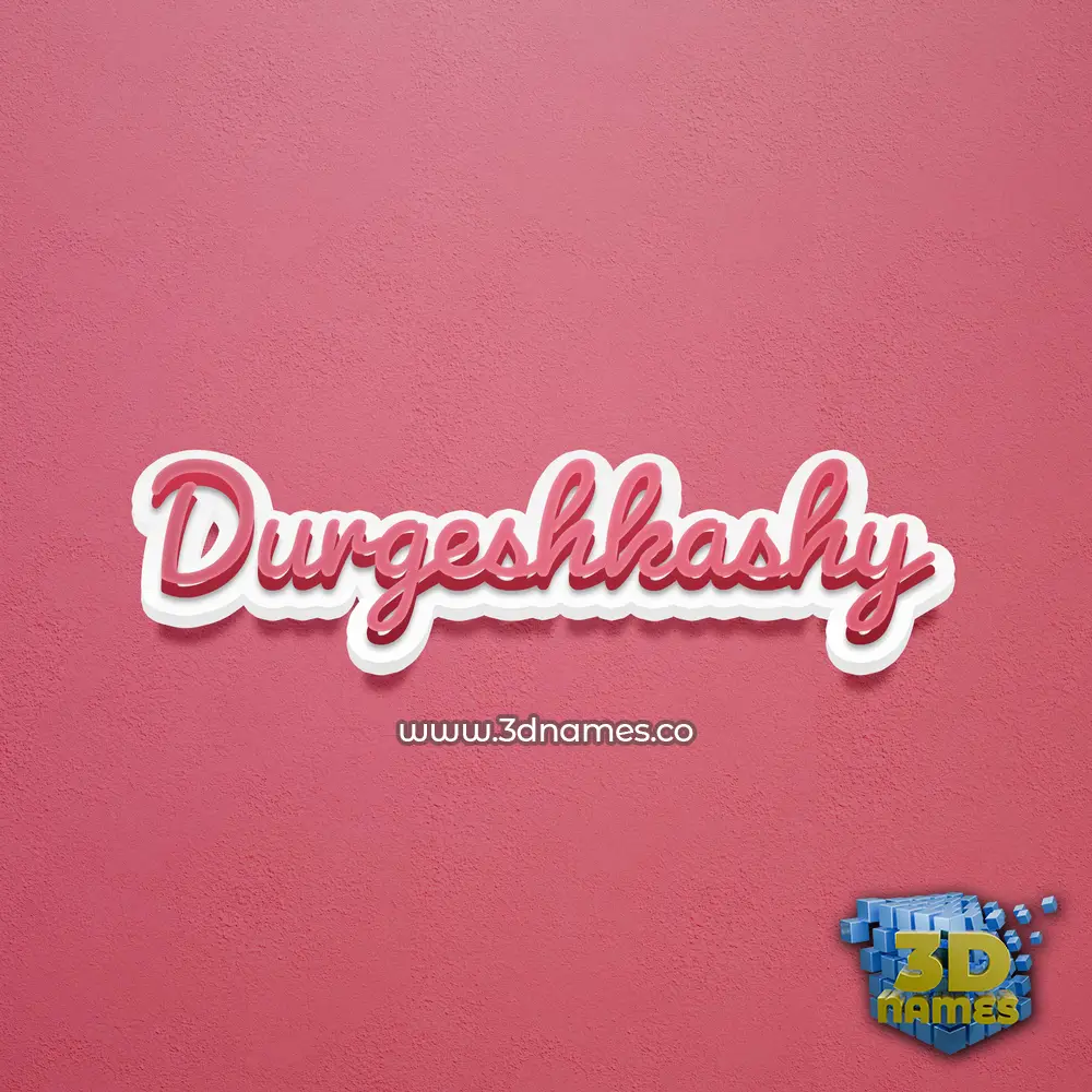 durgeshkashy in Red Scribble style - 3D name wallpaper